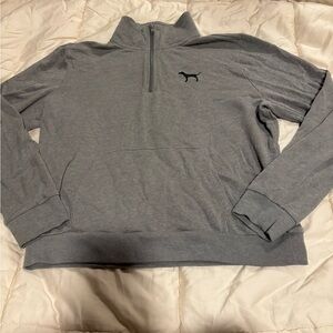 Victoria's Secret PINK Gray 1/2 Zip Up Sweater size large
